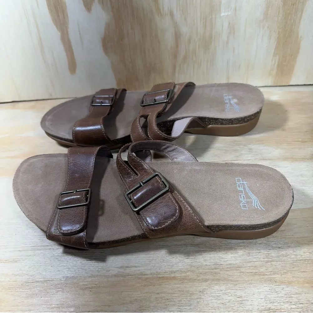 Dansko Brown Leather Sandals Women’s Size 8.5